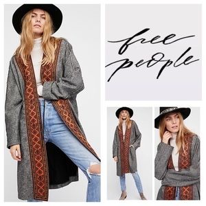 Free People Nomad Embroidered Duster Size L